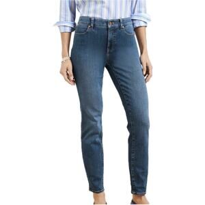 Talbots Slim Ankle Mid-Rise Jeans Women's 8 | Blue | 5-pocket Denim | EUC